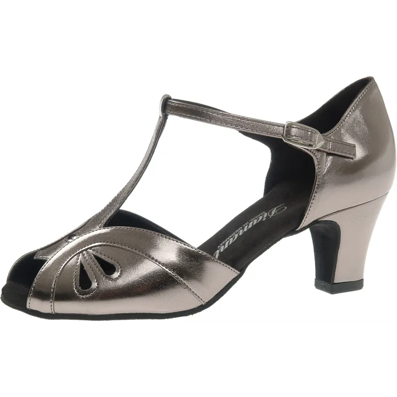 Tango, bronze, semsket skinn innvendig og såle, hel 5,5 cm 